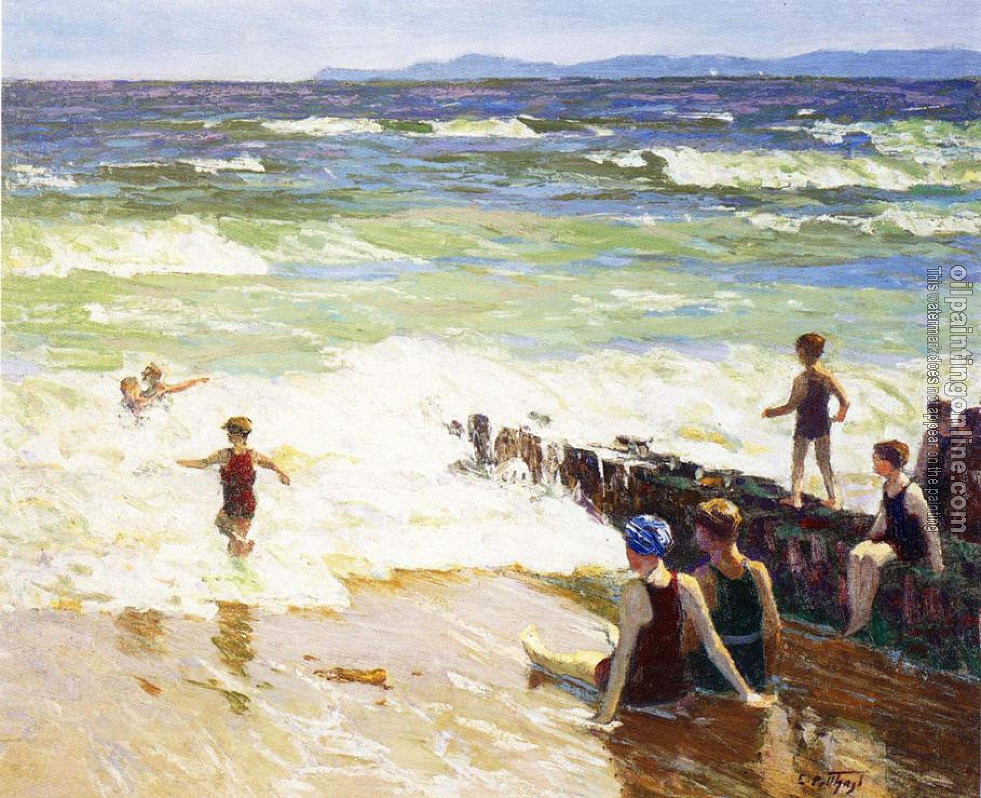 Potthast, Edward Henry - Bathers by the Shore